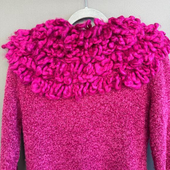 Michelle Nicole long pink cardigan sweater - 90s - magenta - wool blend - size M - Picture 3 of 8